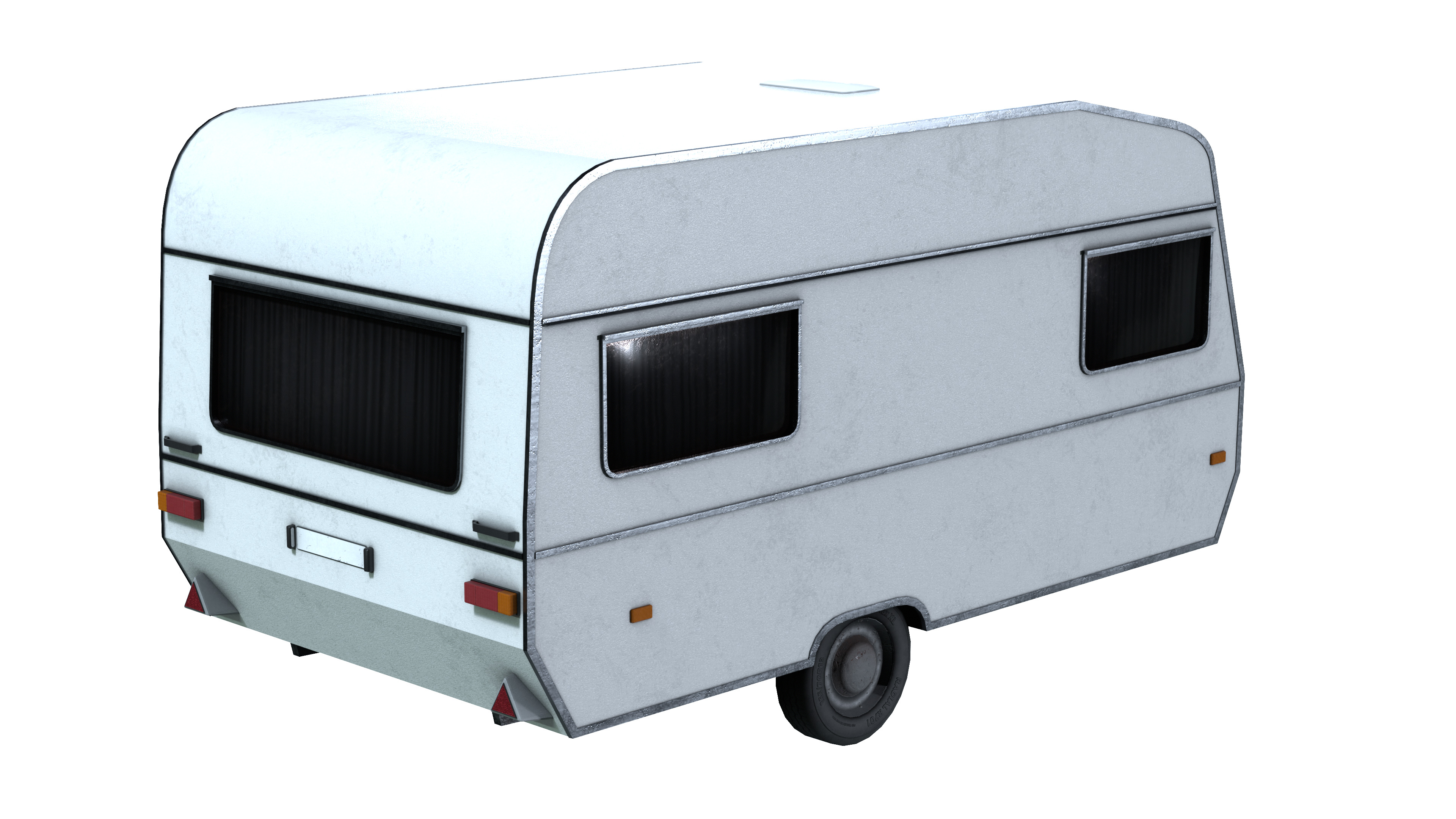 Caravan Trailer 6M Low-poly 3D model_15