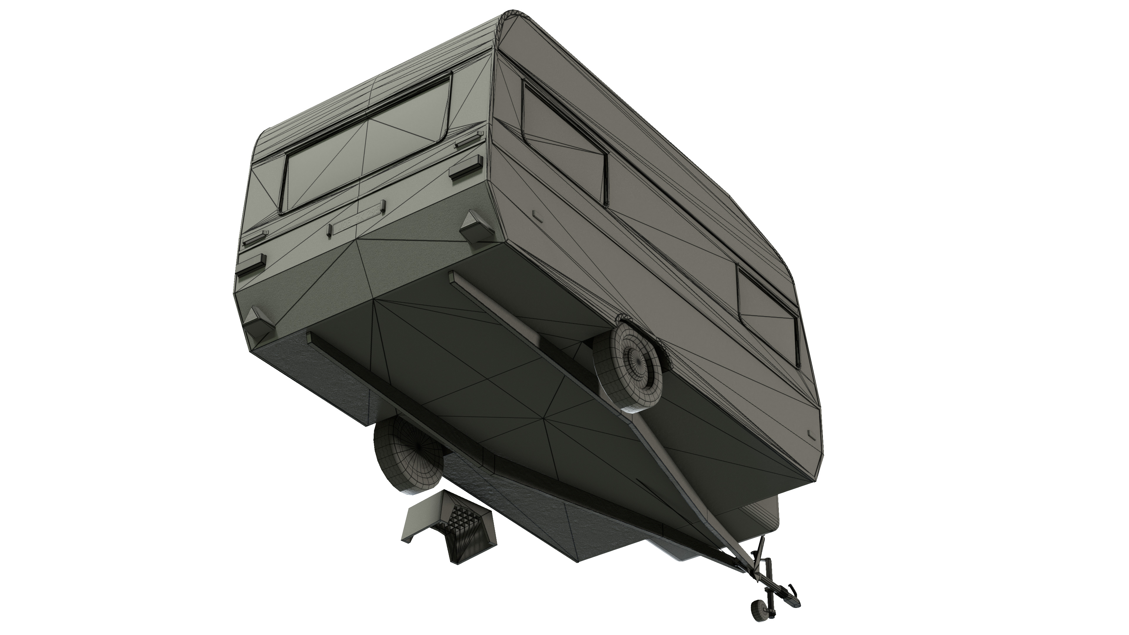 Caravan Trailer 6M Low-poly 3D model_17