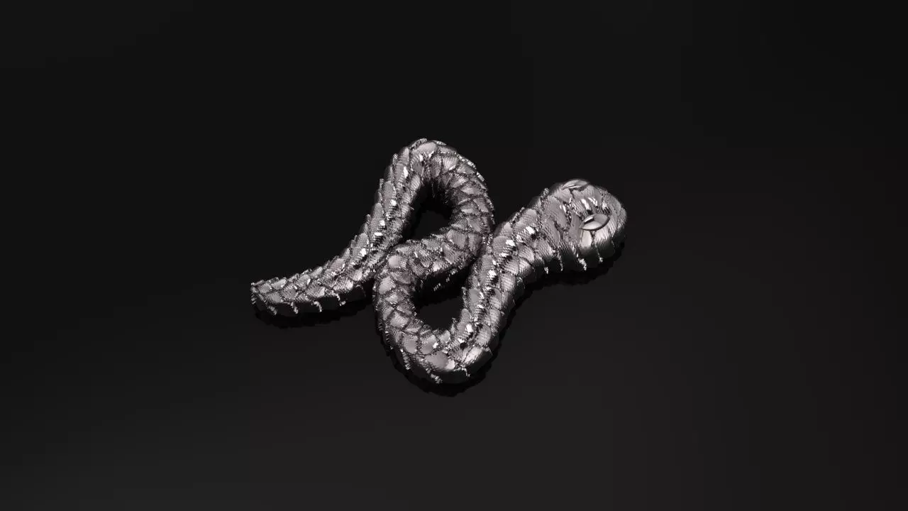 snake piercing Free 3D print model_0