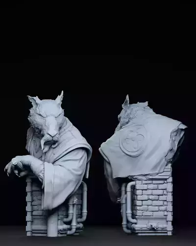 Master Splinter Bust TMNT - STL