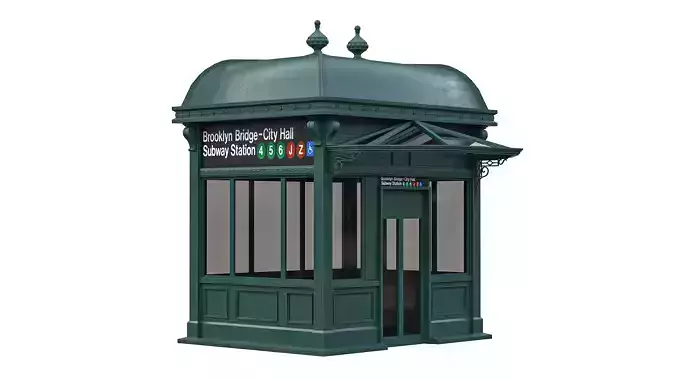  NYC city hall subway station 01 Low-poly 3D model