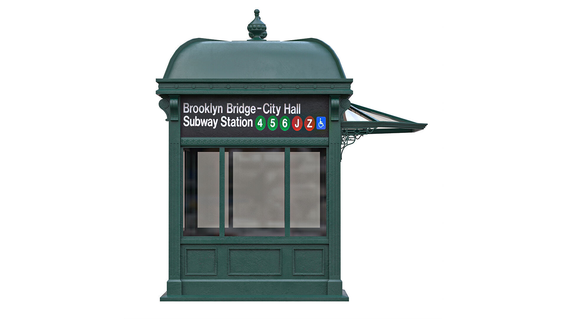  NYC city hall subway station 01 Low-poly 3D model_1