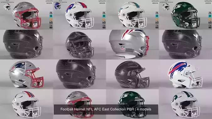 Football Helmet NFL AFC East Collection PBR
