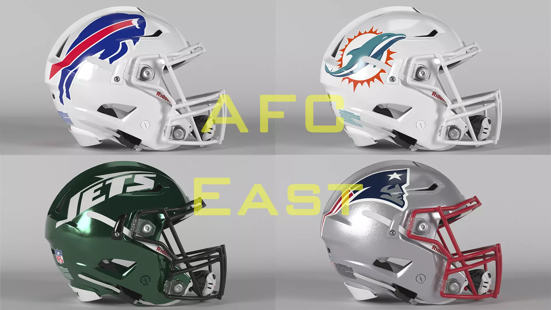 Football Helmet NFL AFC East Collection PBR _0