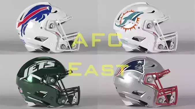 Football Helmet NFL AFC East Collection PBR Football Helmet NFL AFC East Collection PBR