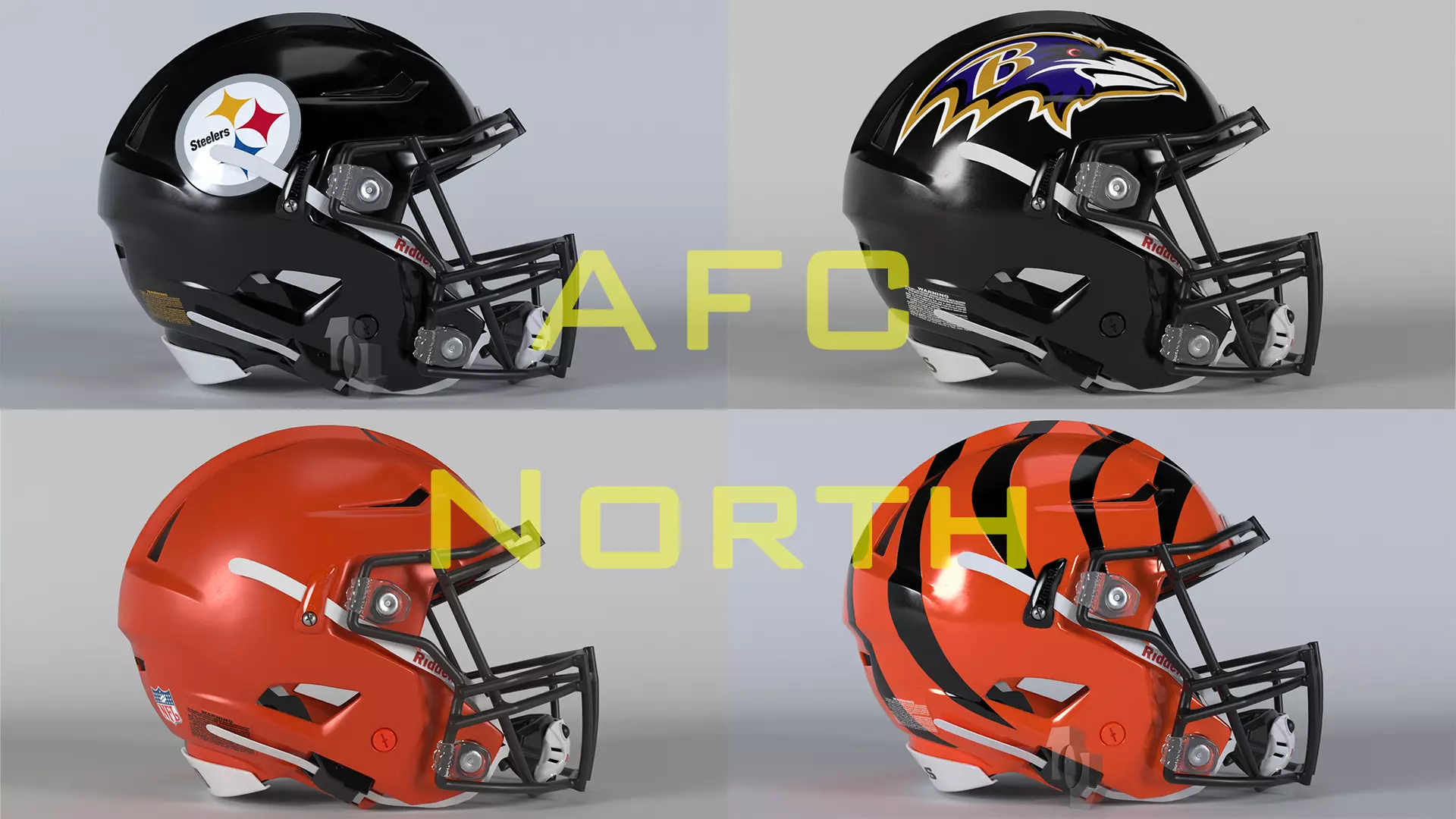 Helmet Football NFL AFC North Collection PBR _0