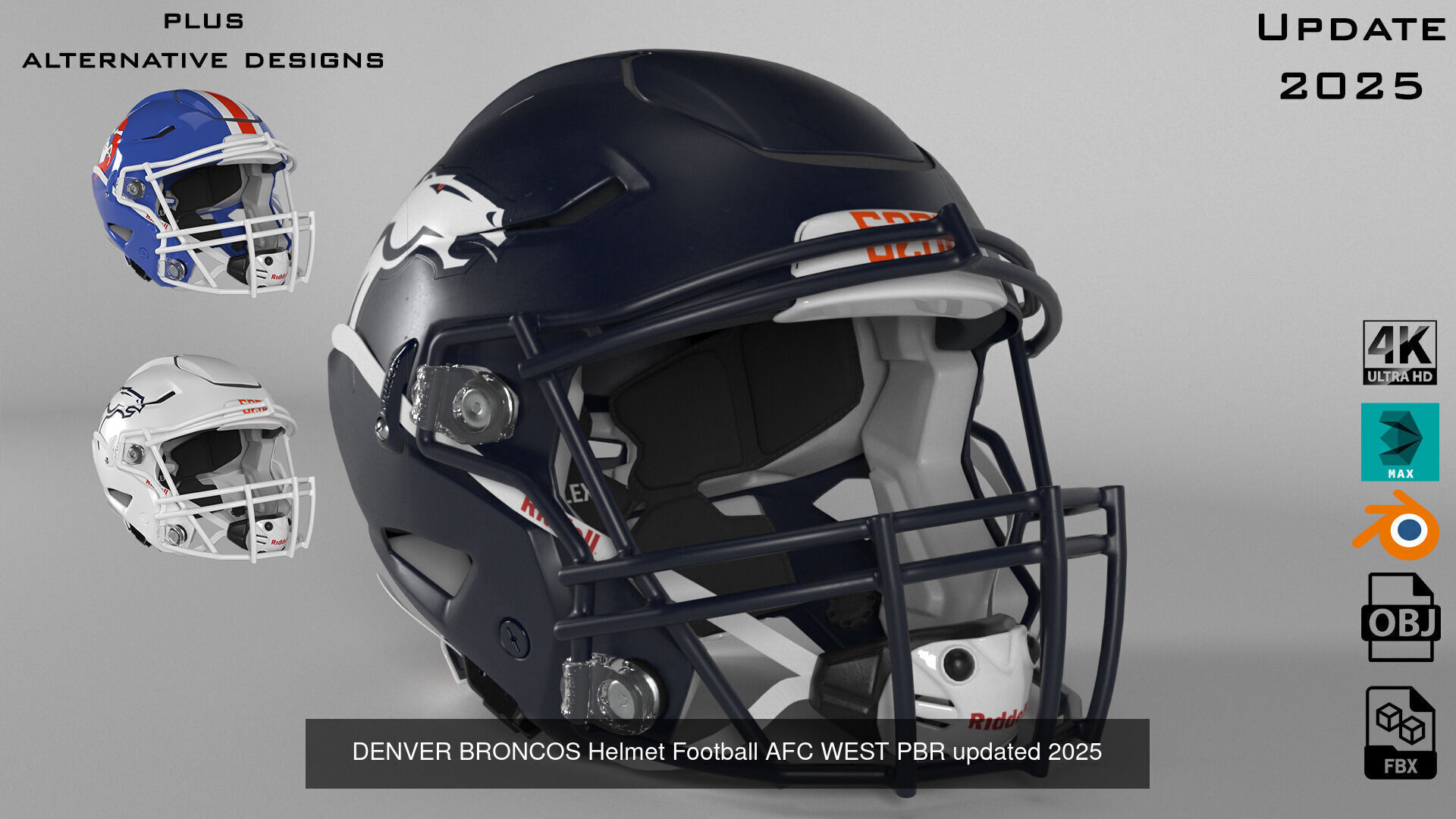 Helmet Football NFL AFC West Collection PBR _5