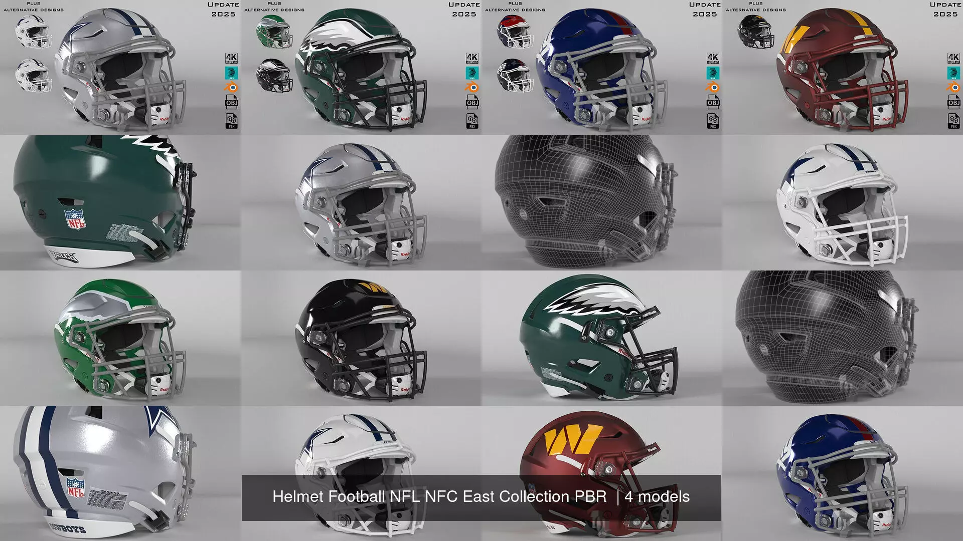 Helmet Football NFL NFC East Collection PBR _1