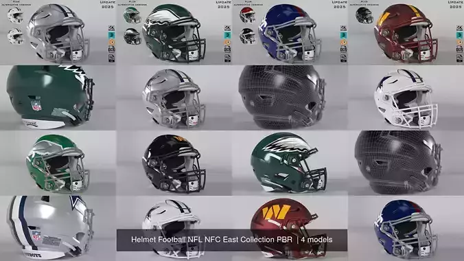 Helmet Football NFL NFC East Collection PBR 