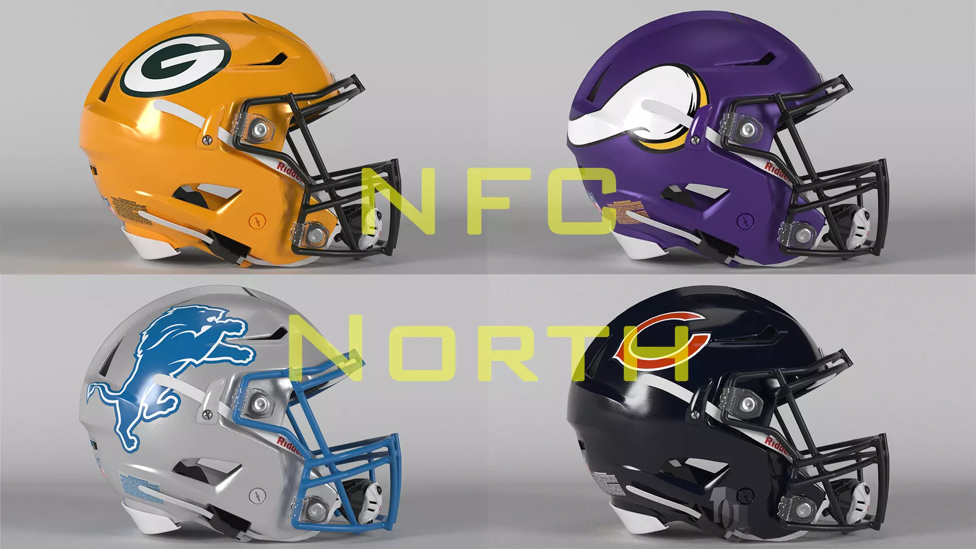 Helmet Football NFL NFC North Collection PBR _0