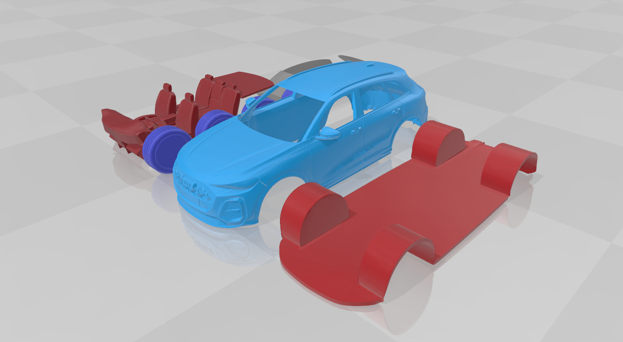 Audi SQ5 2025 - Separate Parts STL Model 3D print model_1