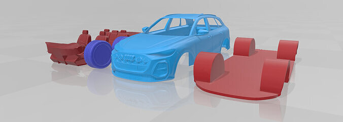 Audi SQ5 2025 - Separate Parts STL Model 3D print model