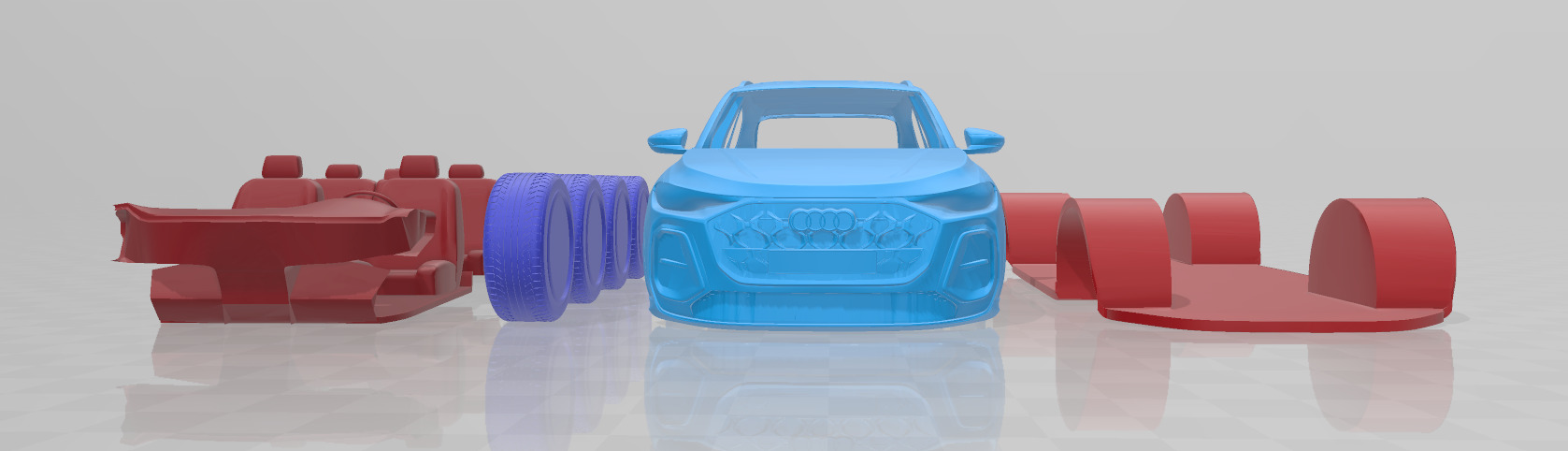 Audi SQ5 2025 - Separate Parts STL Model 3D print model_9