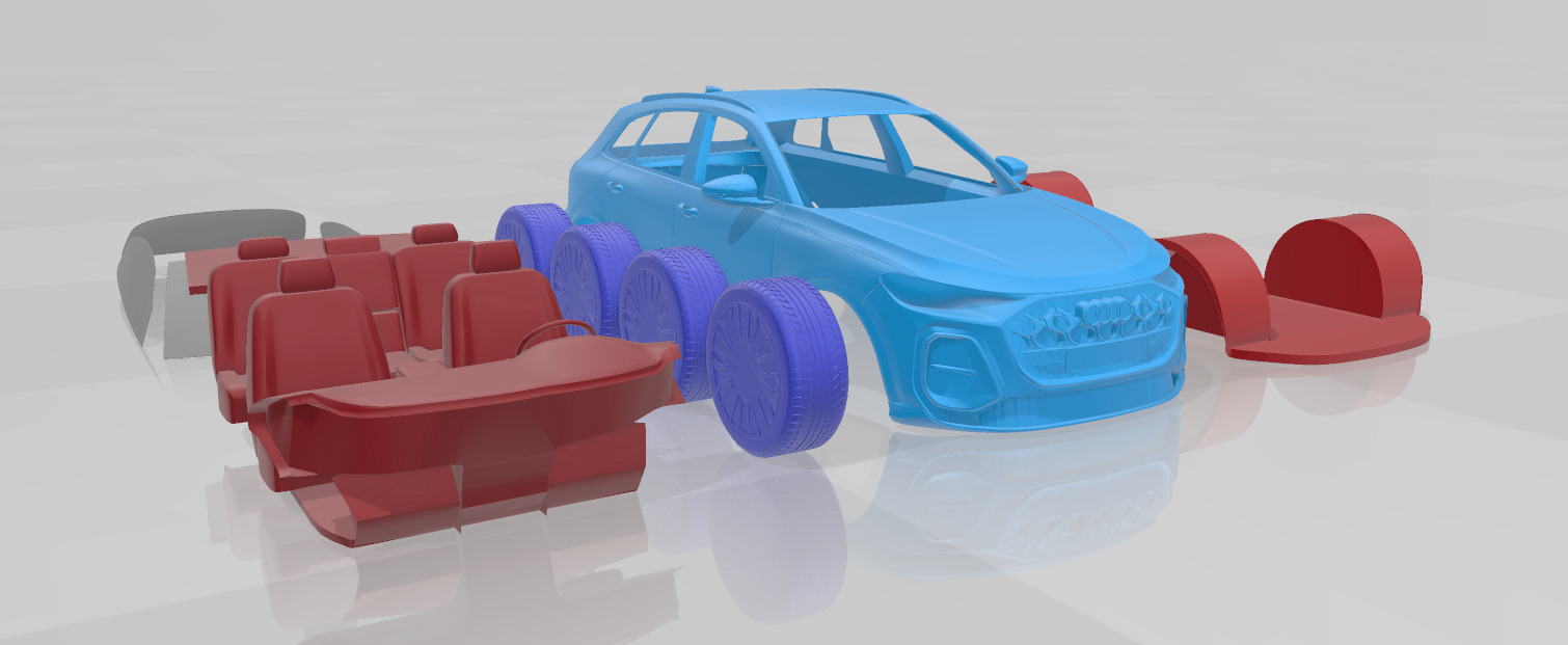 Audi SQ5 2025 - Separate Parts STL Model 3D print model_8