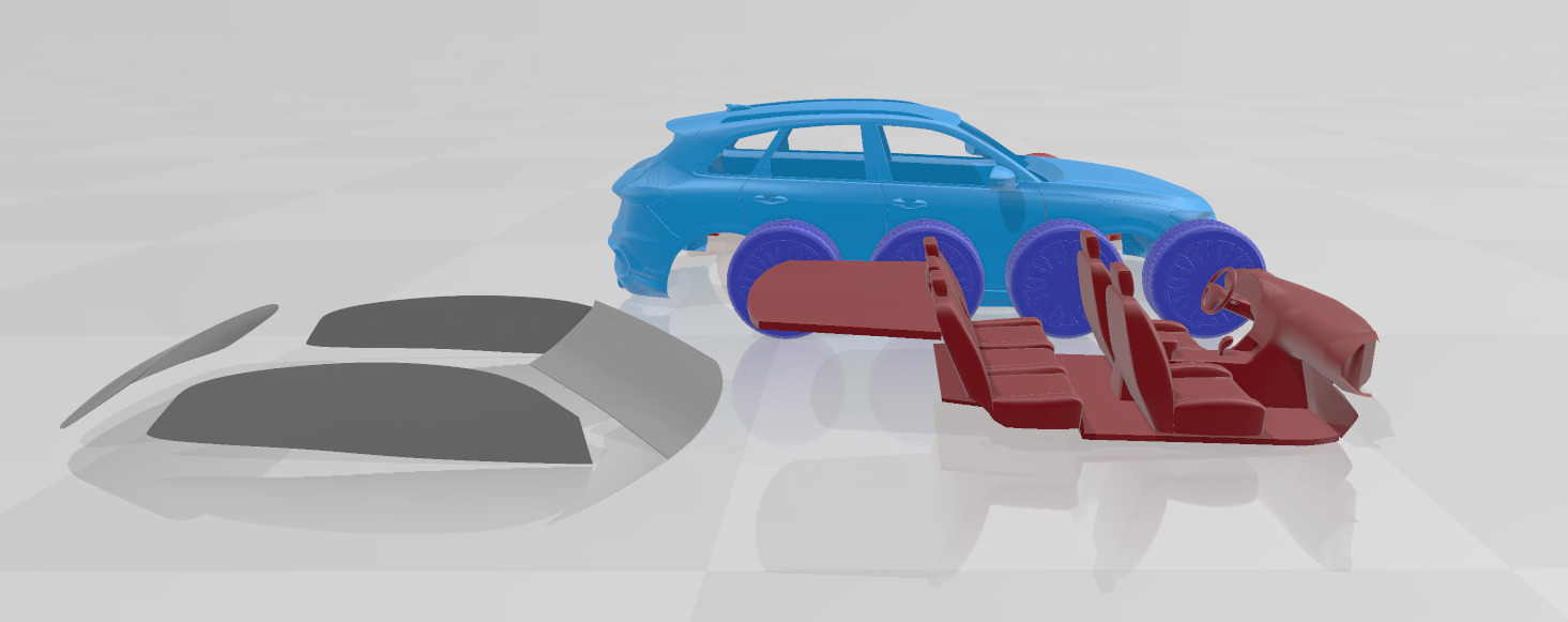 Audi SQ5 2025 - Separate Parts STL Model 3D print model_7