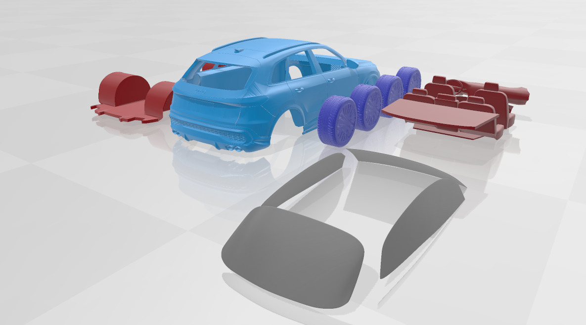 Audi SQ5 2025 - Separate Parts STL Model 3D print model_6