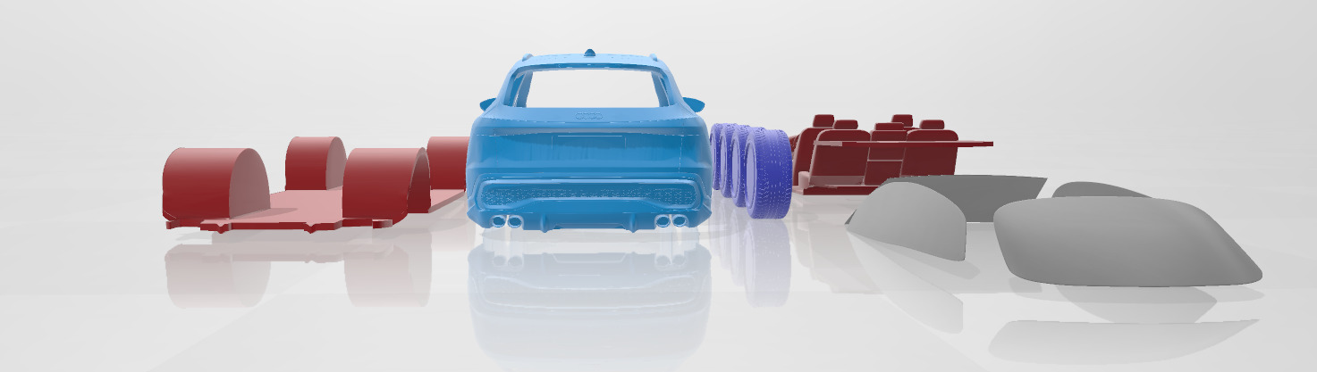 Audi SQ5 2025 - Separate Parts STL Model 3D print model_5
