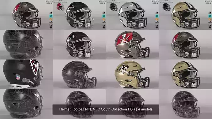Helmet Football NFL NFC South Collection PBR