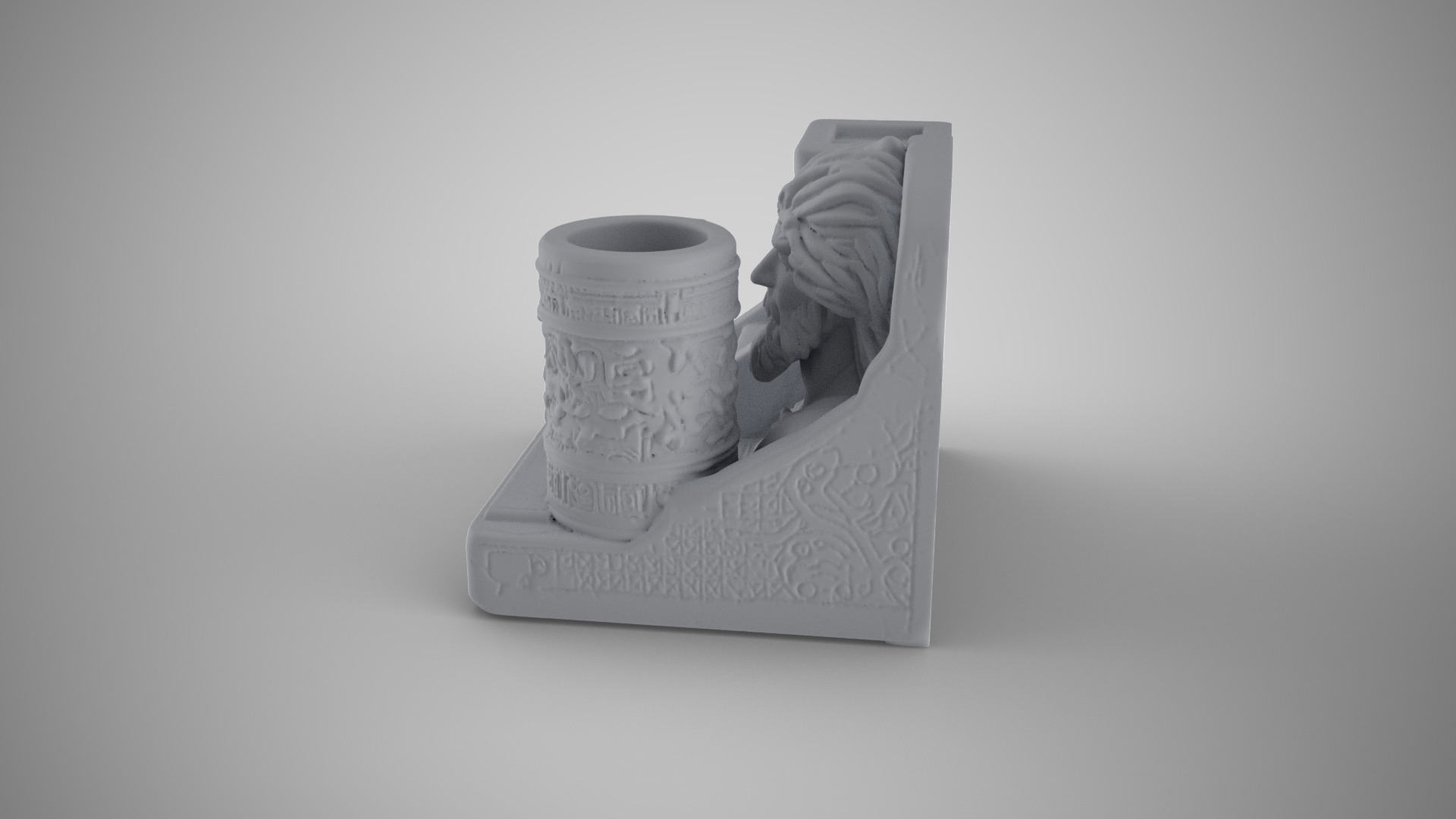 Hermes Bust Penholder 3D print model_5