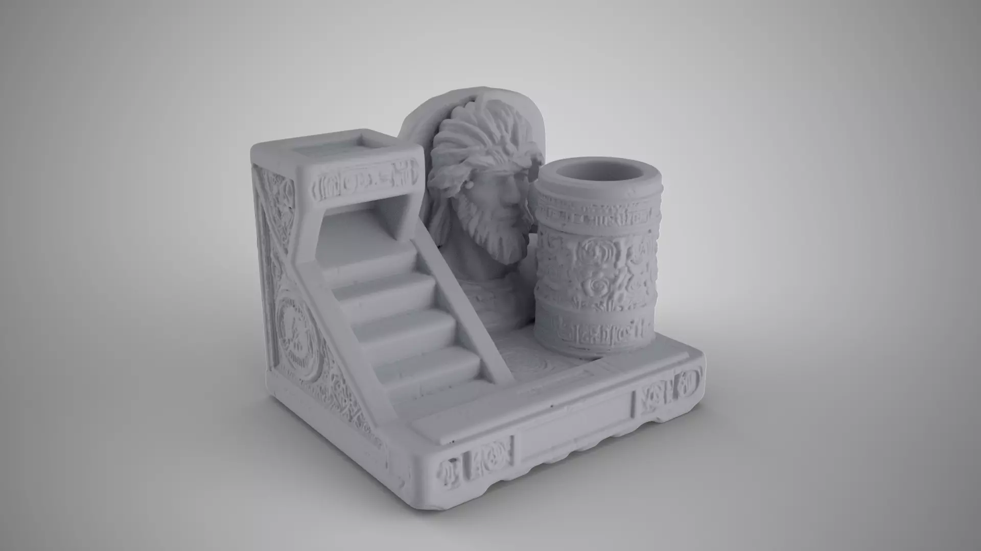 Hermes Bust Penholder 3D print model_0