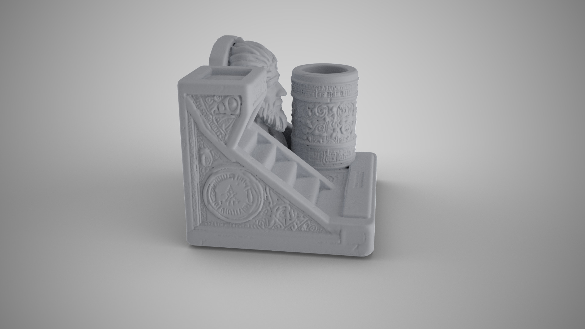 Hermes Bust Penholder 3D print model_1