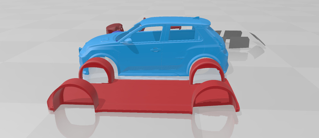Alpine A290 GTS - Separate Parts STL Model 3D print model_2