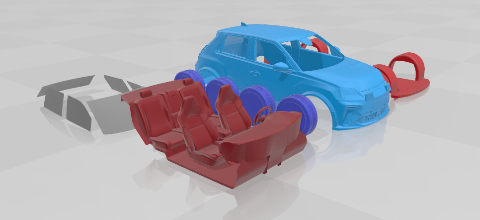 Alpine A290 GTS - Separate Parts STL Model 3D print model_8