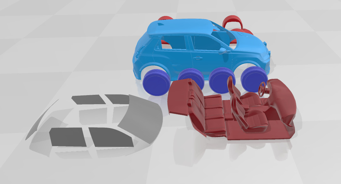 Alpine A290 GTS - Separate Parts STL Model 3D print model_7