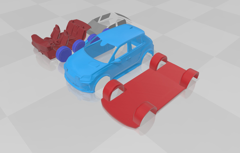 Alpine A290 GTS - Separate Parts STL Model 3D print model_1