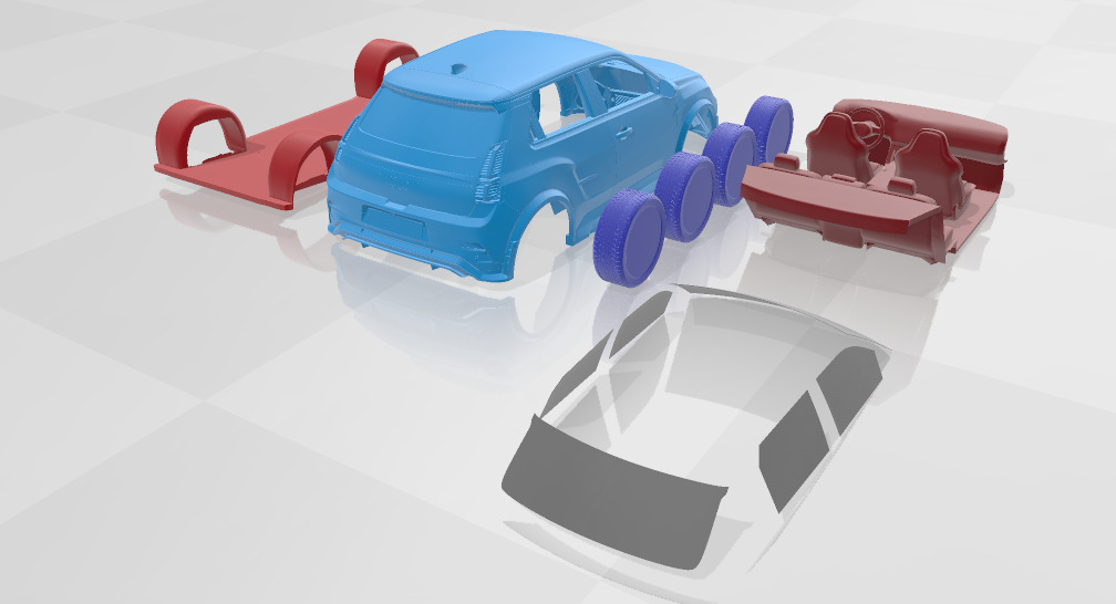 Alpine A290 GTS - Separate Parts STL Model 3D print model_5