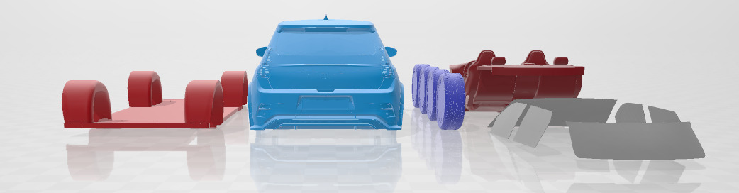 Alpine A290 GTS - Separate Parts STL Model 3D print model_4