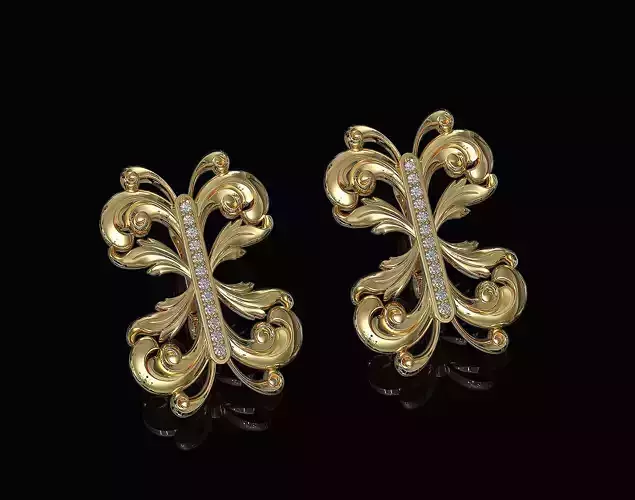 brilliant fantasy earrings 3D print model