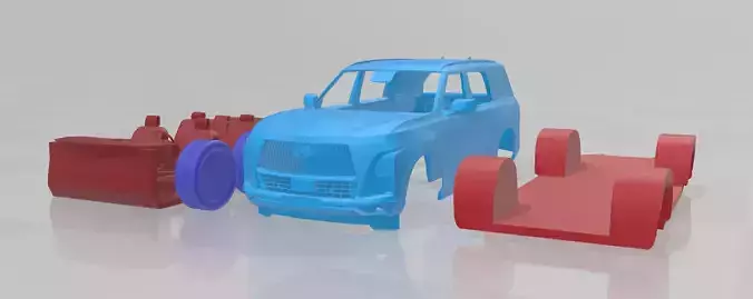 Infiniti QX80 2025 - Separate Parts STL Model