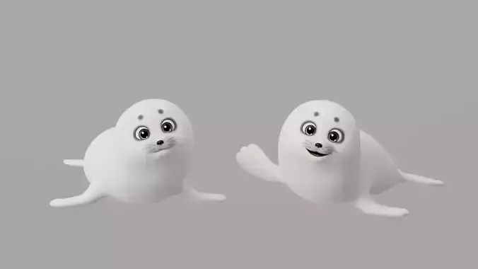 Rigged Cartoon Seal