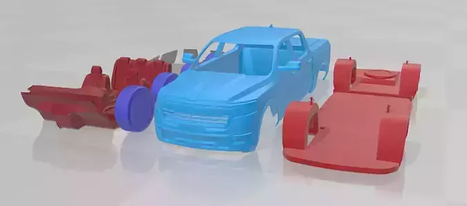 Ram 1500 Ramcharger - Separate Parts STL Model