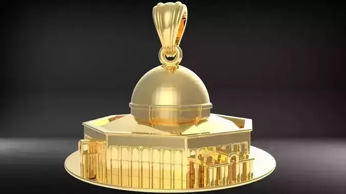 The Dome of Rock Pendant 3D print model