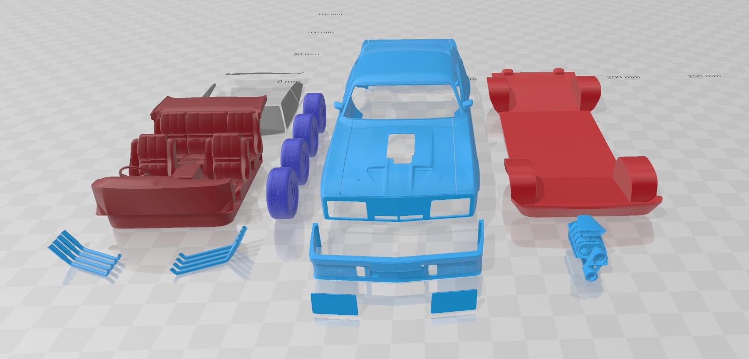Falcon GT Coupe Interceptor Mad Max 1979 - Separate Parts STL  3D print model_7