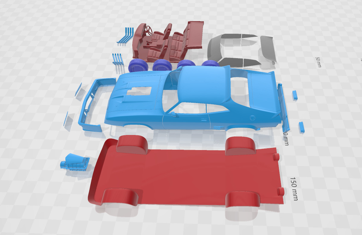 Falcon GT Coupe Interceptor Mad Max 1979 - Separate Parts STL  3D print model_2