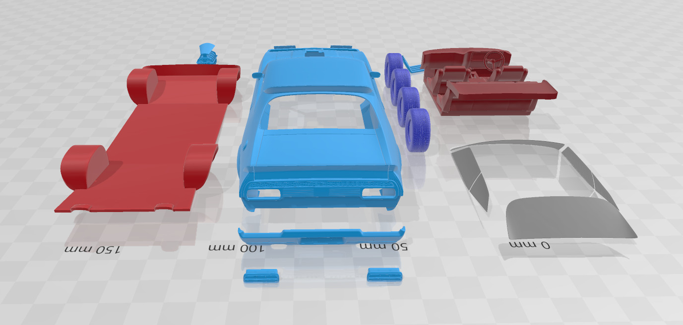 Falcon GT Coupe Interceptor Mad Max 1979 - Separate Parts STL  3D print model_4