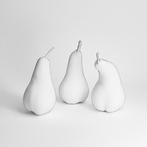 Pears Set 02 Low-poly 3D model 4