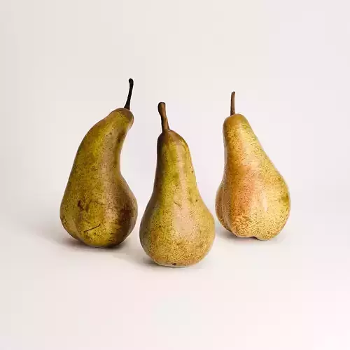 Pears Set 02 Low-poly 3D model