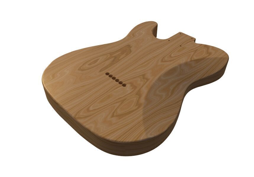3d Model of Telecaster Type Guitar CAD for CNC 3D print model_4