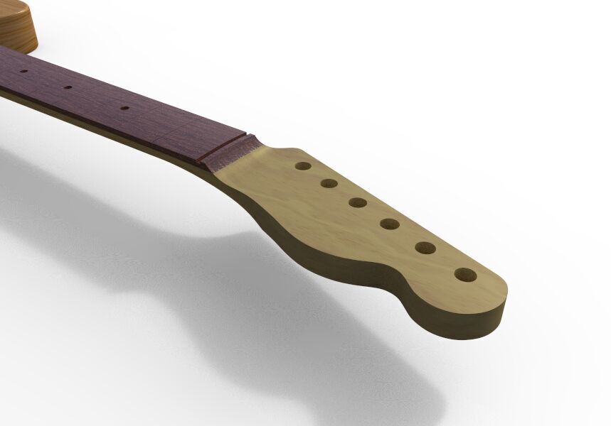 3d Model of Telecaster Type Guitar CAD for CNC 3D print model_6