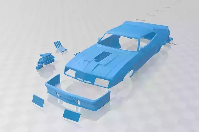 Falcon GT Coupe Interceptor Mad Max 1979 - Body Car STL Model