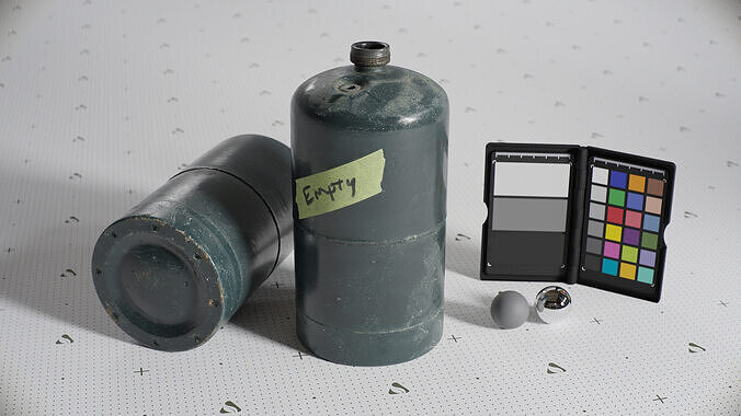Small Gas or Propane Tank -  Photorealistic Lowpoly Scan Low-poly 3D model