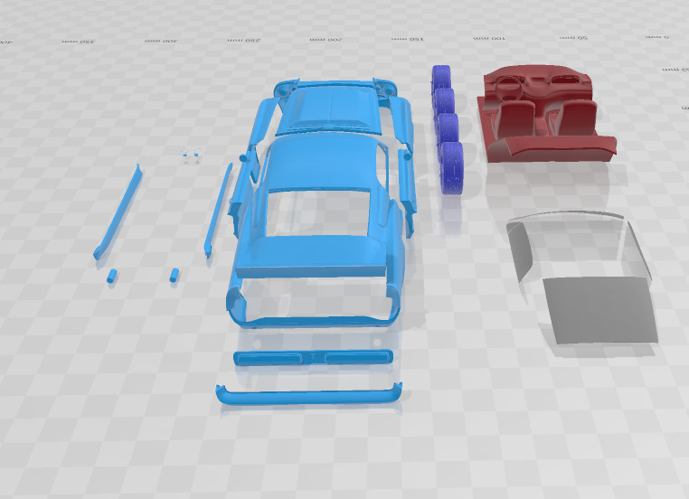 Mustang Shelby GT500 Eleanor 1967 - Separate Parts STL Model 3D print model_4