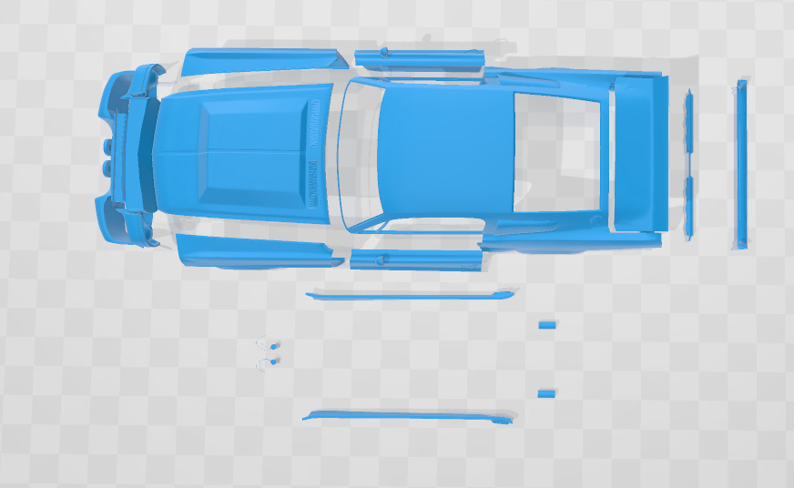 Mustang Shelby GT500 Eleanor 1967 - Body Car STL Model 3D print model_2