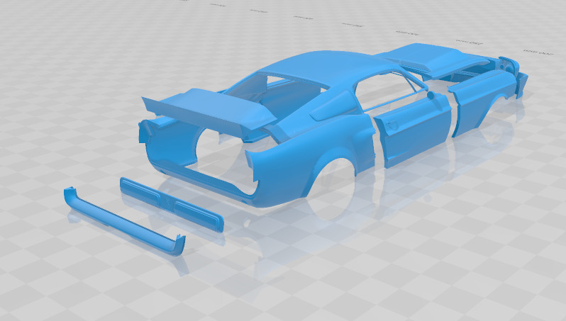 Mustang Shelby GT500 Eleanor 1967 - Body Car STL Model 3D print model_5
