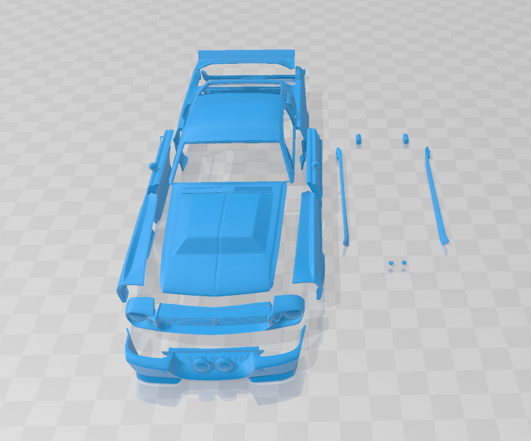 Mustang Shelby GT500 Eleanor 1967 - Body Car STL Model 3D print model_8