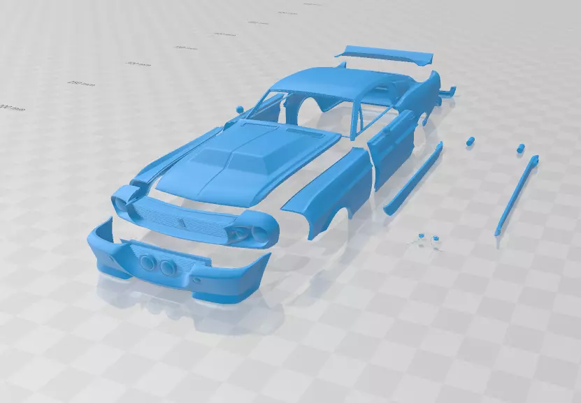 Mustang Shelby GT500 Eleanor 1967 - Body Car STL Model 3D print model_0